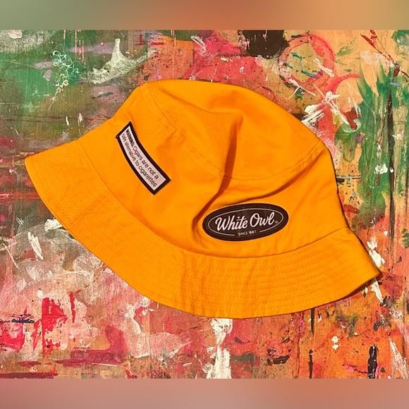 White Owl - Canvas Bucket Hat - Yellow/Orange - Exclusive Bird Bucks Item! - Picture 6 of 6